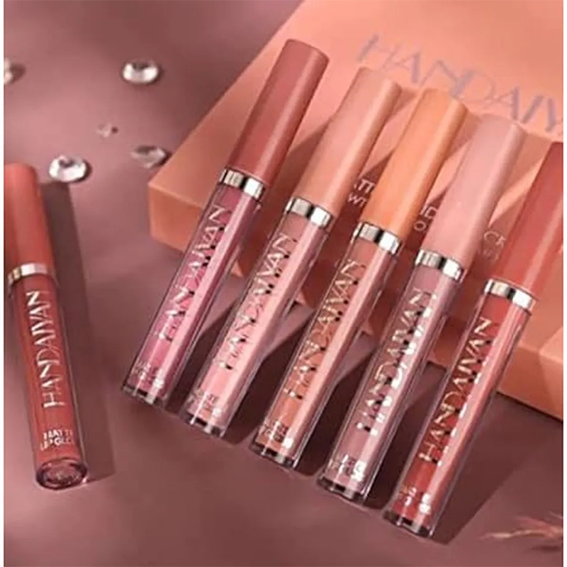 Picture of Handaiyan Matte Liquid Lipstick Waterproof Non Stick Cup Lipgloss Gift Set 6*2.5Ml Pack