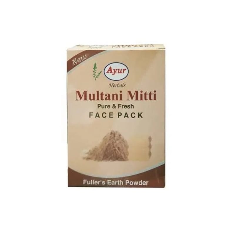 Picture of Ayur Herbals Multani Mitti Pure & Fresh Face Pack (Indian) - 100Gm