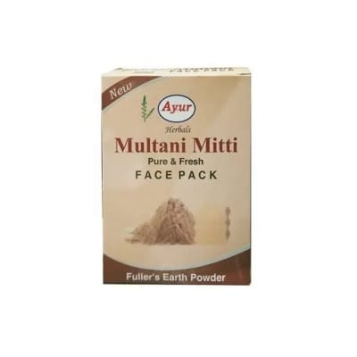 Picture of Ayur Herbals Multani Mitti Pure & Fresh Face Pack (Indian) - 100Gm