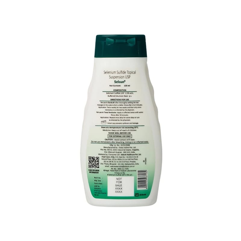 Picture of Selsun Selenium Sulfide 2.5% Dandruff For Treatment Shampoo (Indian) - 120Ml