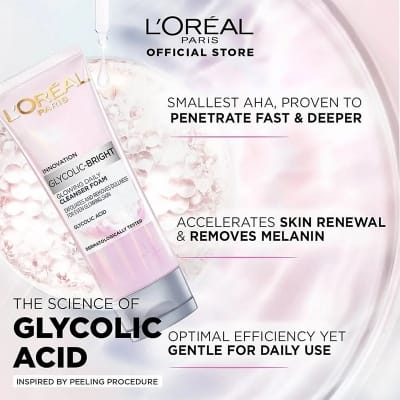 Picture of Loreal Innovation Glycolic Bright Glowing Daily Cleanser Foam - 100Ml