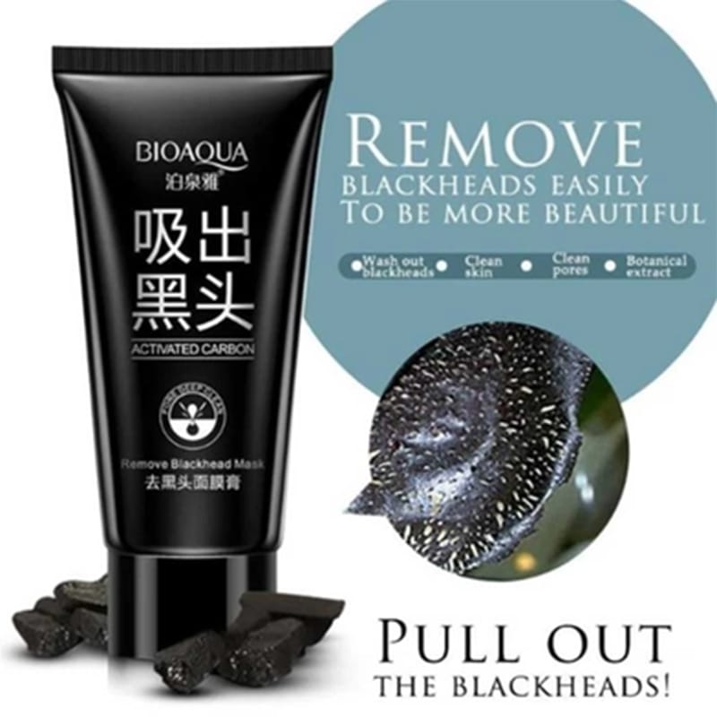 Picture of Bioaqua Black Mask Deep Ceasing Blsckhead Removal Bamboo Charcoal Black Mask (Original) - 60Gm