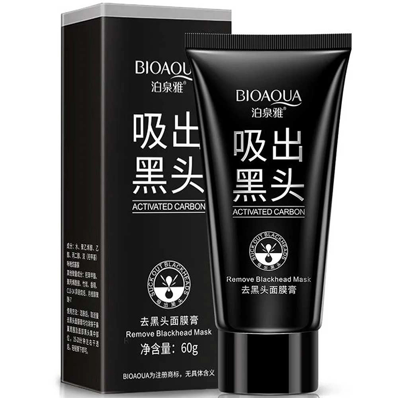 Picture of Bioaqua Black Mask Deep Ceasing Blsckhead Removal Bamboo Charcoal Black Mask (Original) - 60Gm