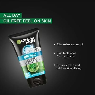 Picture of Garnigr Men Oil Clear Deep Cleansing Icy Face Wash - 50Gm
