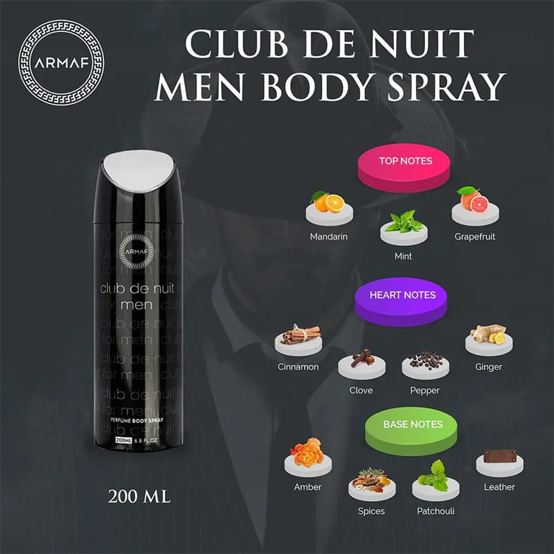 Picture of Armaf Club De Nuit Man Perfume Body Spray (U.A.E) - 200Ml