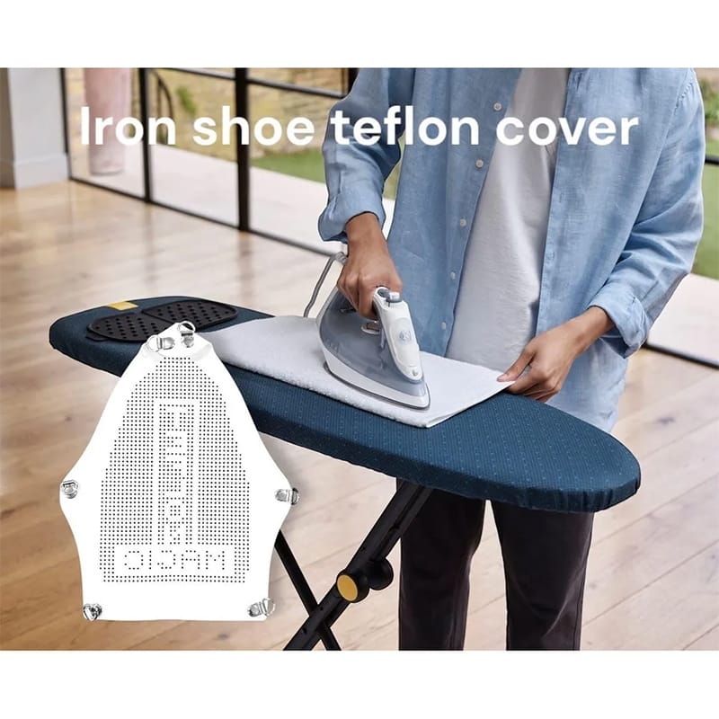 Picture of Magic Teflon Iron Shoe Cover Iron Plate Protector For Steam Iron Heat-Safe Teflon Ironing Shoe Iron Protection Sheet For Clothes & Laundry Board White