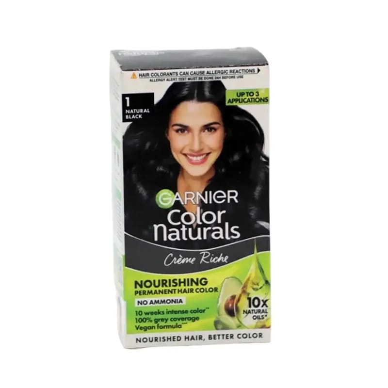 Picture of Garnier Color Naturals Hair Color 1 Natural Black (Indian) 35Ml + 30G