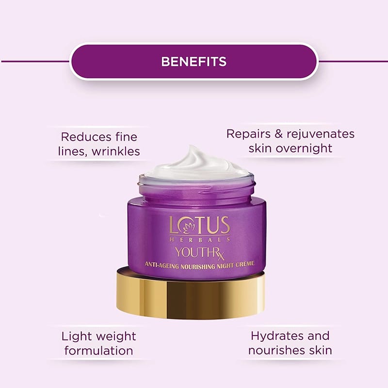 Picture of Lotus Youthrx Gineplex Anti Ageing Nourishing Night Cream - 50Gm