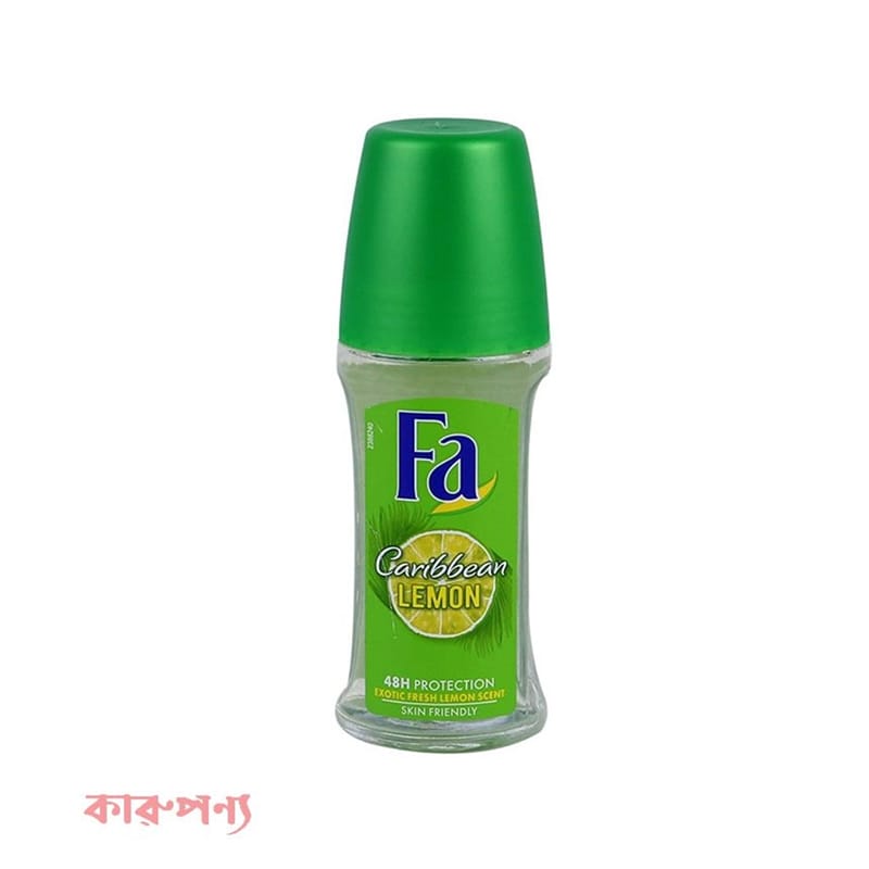 Picture of FA Caribbean LEMON body deodorant Roll on for male / female - 50 ml