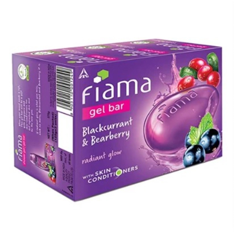 Picture of International Indian product Fiama gel bar Blackcurrant and Bearberry Soap used for male/ female - 125 gm