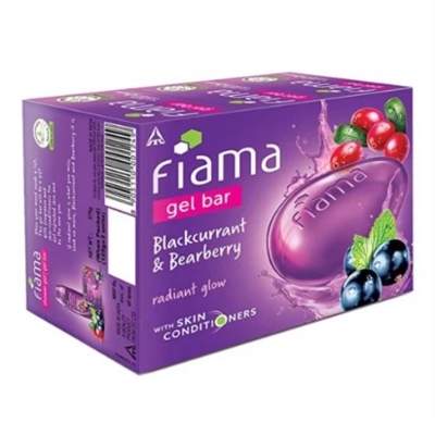 Picture of International Indian product Fiama gel bar Blackcurrant and Bearberry Soap used for male/ female - 125 gm