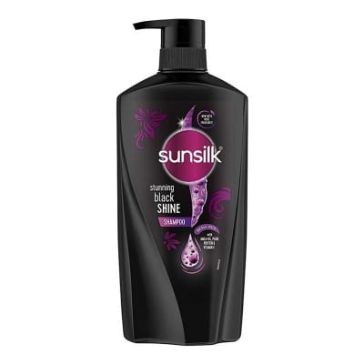 Picture of International Thailand product hair care product Sunsilk shampoo Black SHINE HITAM Bersinar used for male/ female - 625 ml