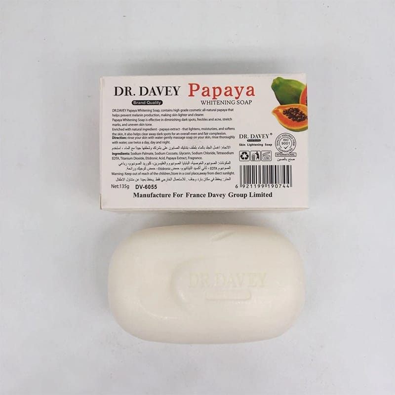 Picture of International PRC product skin care DR. Davey papaya whitening soap used for male female - 135 gm