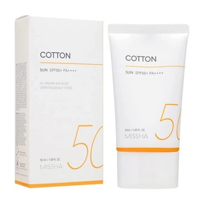 Picture of International Korean product Missha Cotton Sun SPF50+ PA++++ Used For Male /female 50 Ml