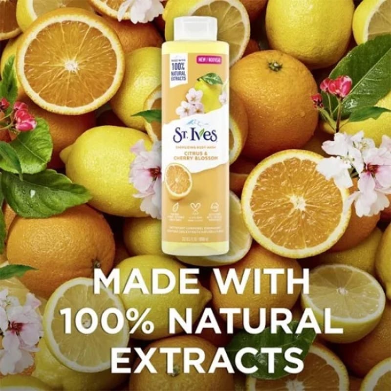 Picture of International American Product St.Lves Energizing Citrus & Cherry Blossom Body Wash Used For Male / Female -650 Ml