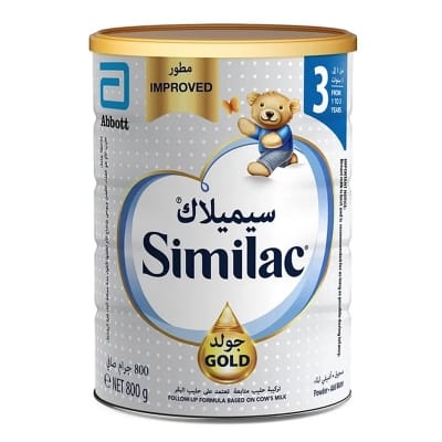 Picture of International UAE product Similac gold 3 Growing up formula Baby (1-3 years) 800 Gm
