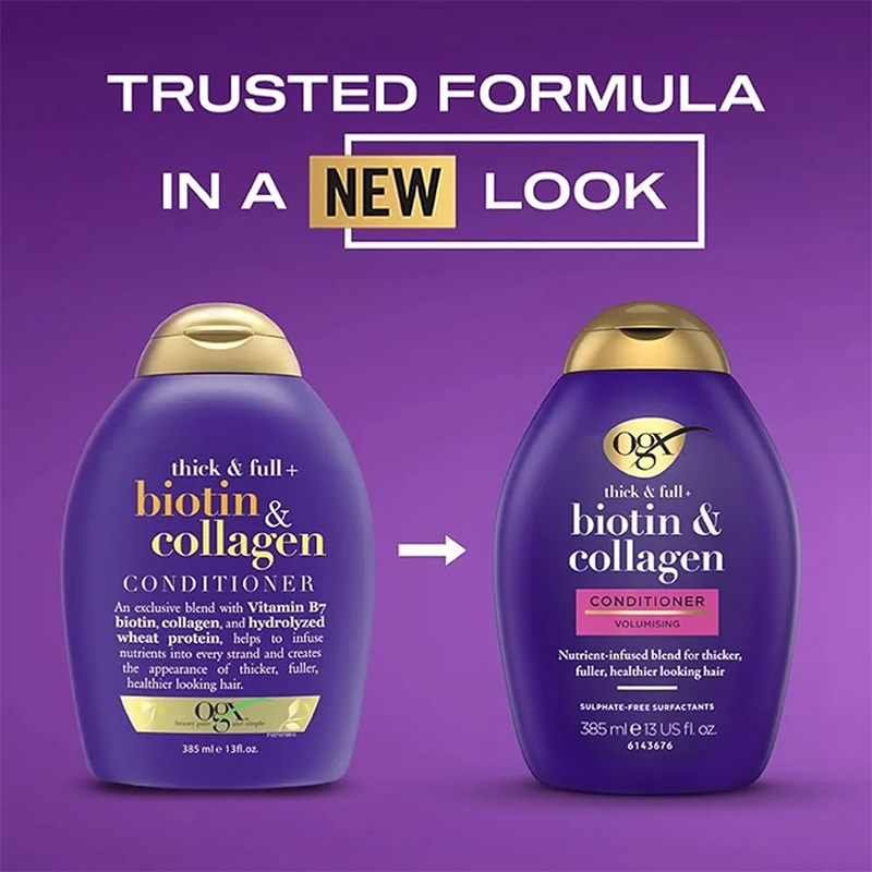 Picture of International Italy Product Ogx Thick & full+ Biotin & Collagen Volumising Conditioner Used For Male /Female - 385Ml