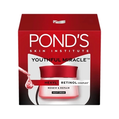 Picture of Indian Product Ponds Age Miracle Youthful Miracle With Haxyl Retinol Complex Renew & Repair Night Cream Used For Male /Female-50gm