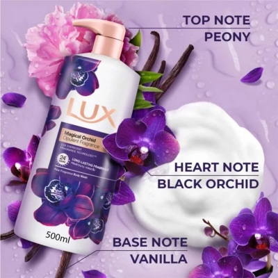 Picture of International Thailand Product Lux Magical Orchid Opuent Fragrance Long Lasting Fragrance Body wash For used male/female 500 Ml