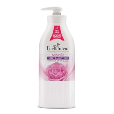 Picture of International Uk Product Enchanteur Perfume body Lotion Romantic Satin smooth Aloe Vera & Olive Butter For used Male/female 500 Ml