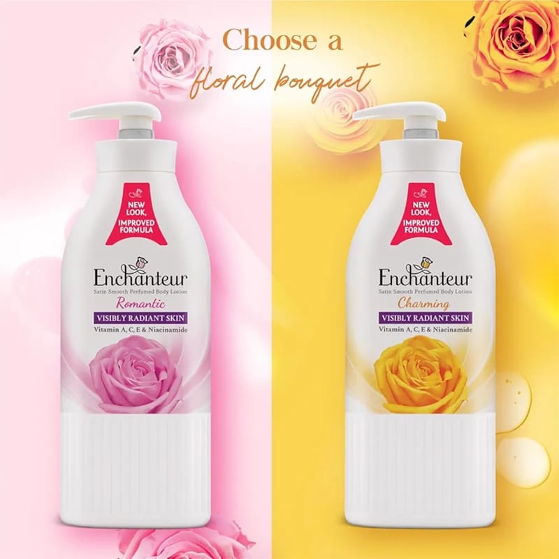 Picture of International Malaysian Product Enchanteur Perfume body lotion Charming Satin Smooth Aloe vera & Olive Butter For Used male /female 500 Ml