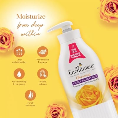 Picture of International Malaysian Product Enchanteur Perfume body lotion Charming Satin Smooth Aloe vera & Olive Butter For Used male /female 500 Ml