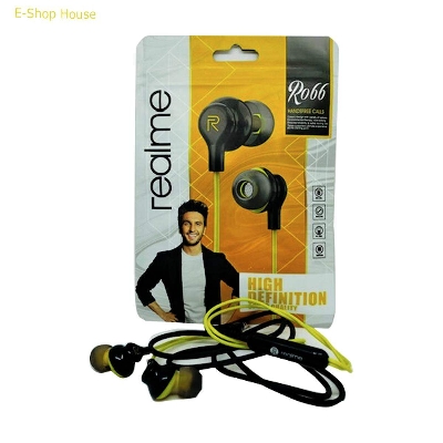 Picture of Realme RO66 Earphone - Yellow and Black - Headphone - Headphone - Ear Phone - Earphone - Black
