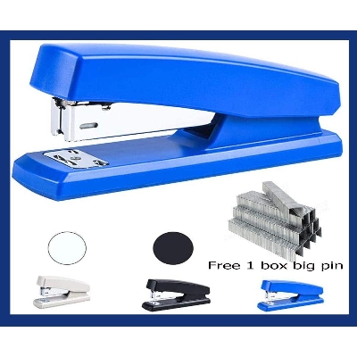 Picture of StapleStapler Machine Big Size With Free 1 Box Stapler Pin - Multicolo - Blue