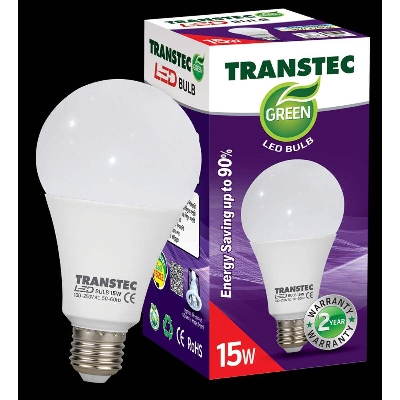 Picture of Transtec Green LED Bulb - Cool Day Light - Thread TypeE27 - 18W - Black