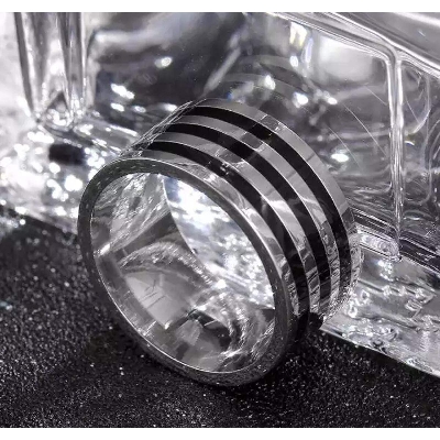 Picture of New retro ring titanium steel for men - Black
