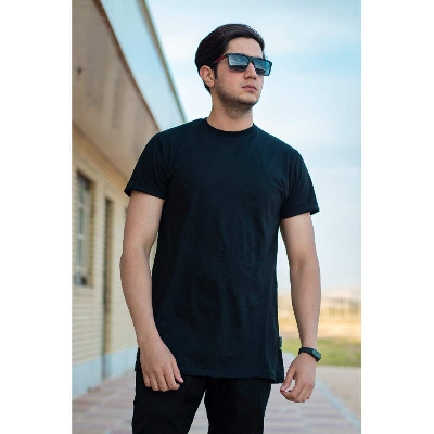 Picture of Half Sleeve Men's T-Shirt - Collection By Fine Tex - Black