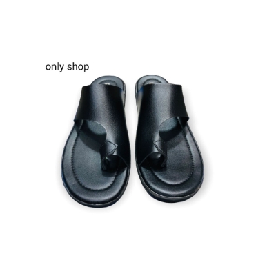 Picture of Leather formal  Sandal for men - Black