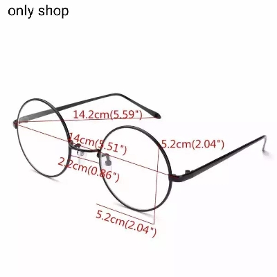 Picture of Fashion Vintage Round Circle Eyeglasses Frame Myopia Glasses Optical Rx able #Black