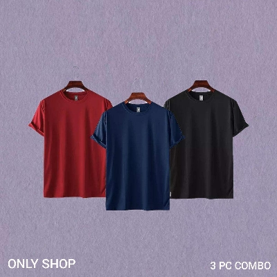 Picture of Men's Premium Blank T-shirt -Combo 3 Ps - Black