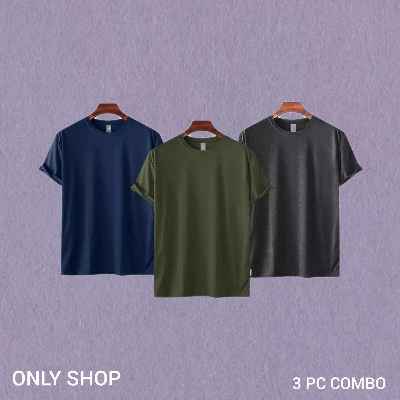 Picture of Men's Premium Blank T-shirt -Combo 3 Ps - Green