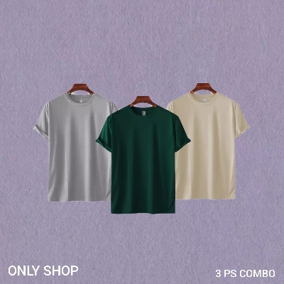 Picture of Men's Premium Blank T-shirt -Combo 3 Ps - Green