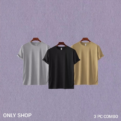 Picture of Men's Premium Blank T-shirt -Combo 3 Ps - Black