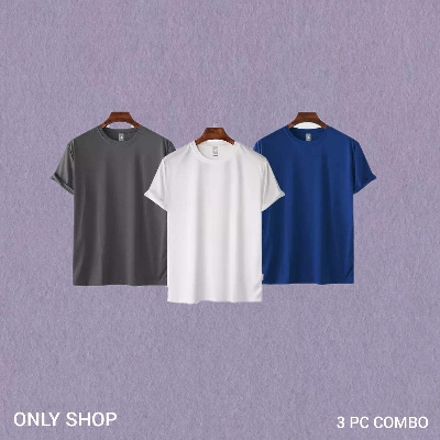 Picture of Men's Premium Blank T-shirt -Combo 3 Ps - White