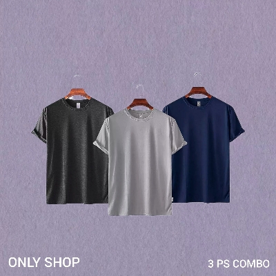 Picture of Men's Premium Blank T-shirt -Combo 3 Ps - White