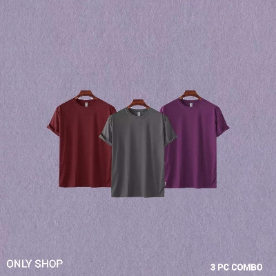 Picture of Men's Premium Blank T-shirt -Combo 3 Ps - Red
