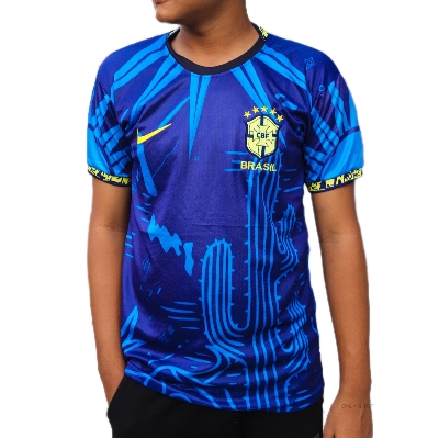 Picture of Brazil New Football Jersey Quatar World Cup-2022 - Blue