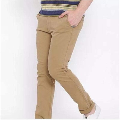 Picture of Men's Narrow Formal Gabardine Pants - Beige