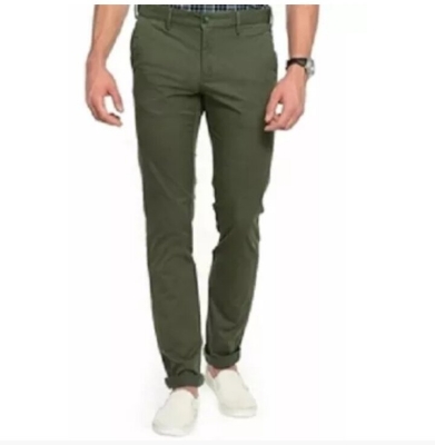 Picture of Men's Narrow Formal Gabardine Pants - Olive