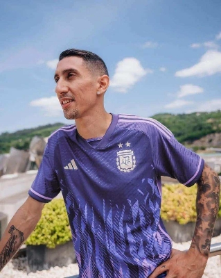 Picture of Argentina Home Short  Sleeve Jersey 2022 - Burgundy
