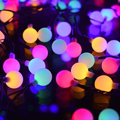 Picture of LED Different Shaped String Fairy Lights Multi-color, LED Ball light, - Gold