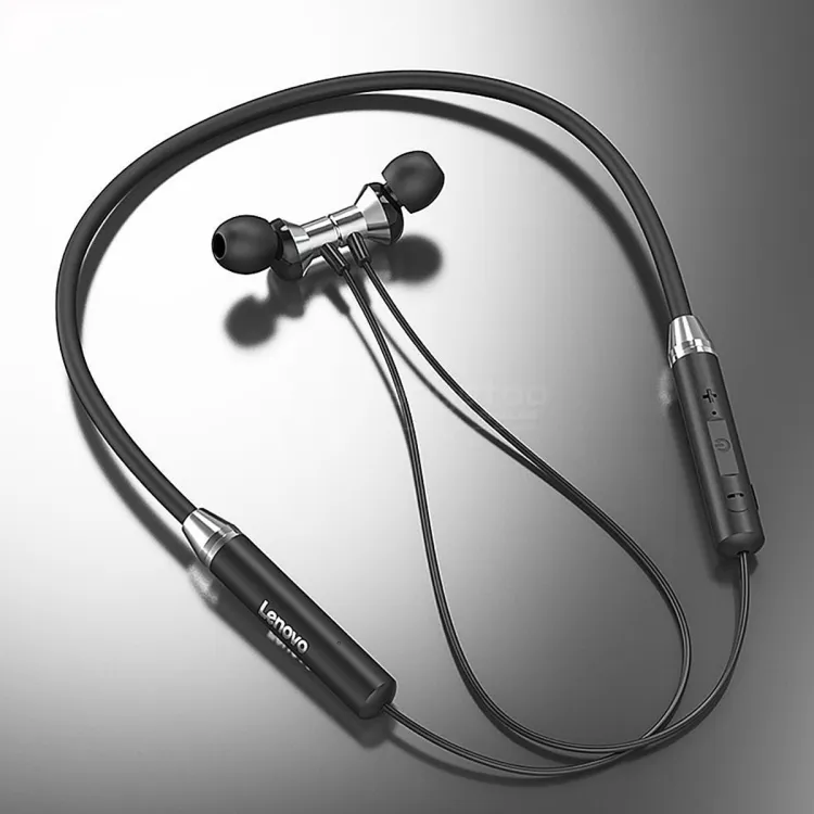 Picture of Lenovo HE05 Neckband Bluetooth Headset BT5.0 Sports Sweatproof Headset IPX5 with Mic Noise Cancelling - Black