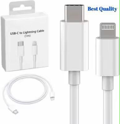 Picture of iPhone USB Charging Cable for iPhone 6, iPhone 7, iPhone 8, iPhone 9, iPhone 10, iPhone 11 Cable - White