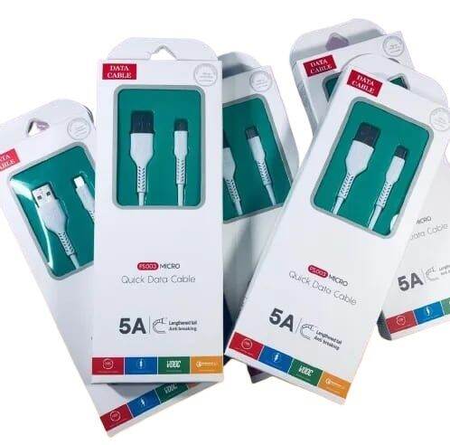 Picture of 5A Type C Fast Charging Cable Indicator Type C Cable Data Cable Support All Smartphone - White