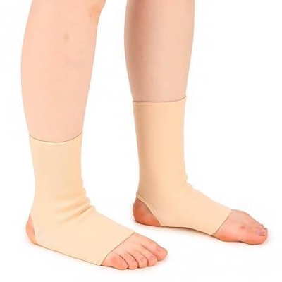 Picture of COMMITTED1 Ankle Wrap Universal Size | 1 Unit | Sports Injuries| Leg Support, Pain Relief | Leg Supporter–Fit Right Left Legs,One Size-SEAMO46 - White
