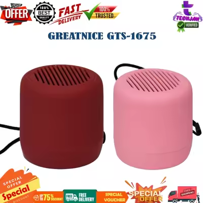 Picture of GREATNICE GTS-1675 Bluetooth, USB, TF Card & FM Radio Supported Mini Speaker - Multicolor